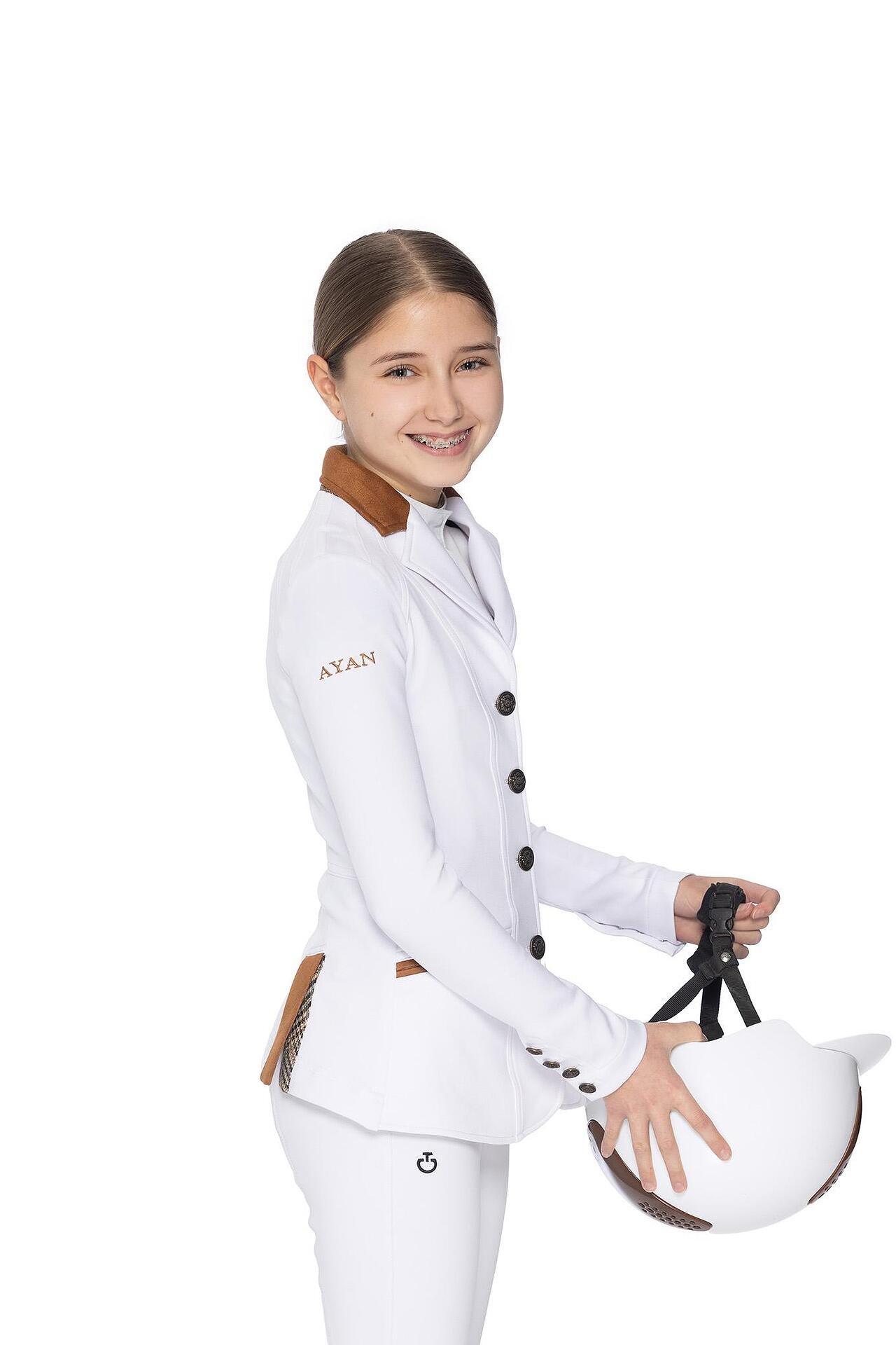 AYAN Purity Show Jacket – Elegant White Equestrian Competition Jacket ...